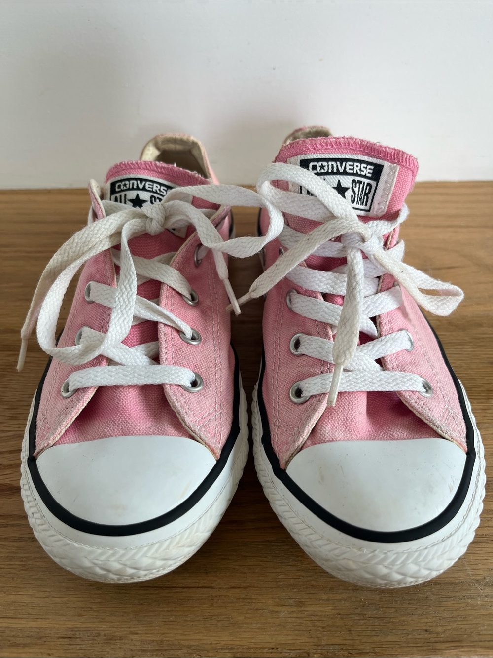 Converse Pink Low Top Sneakers with White Accents